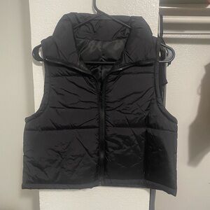 black puffer jacket